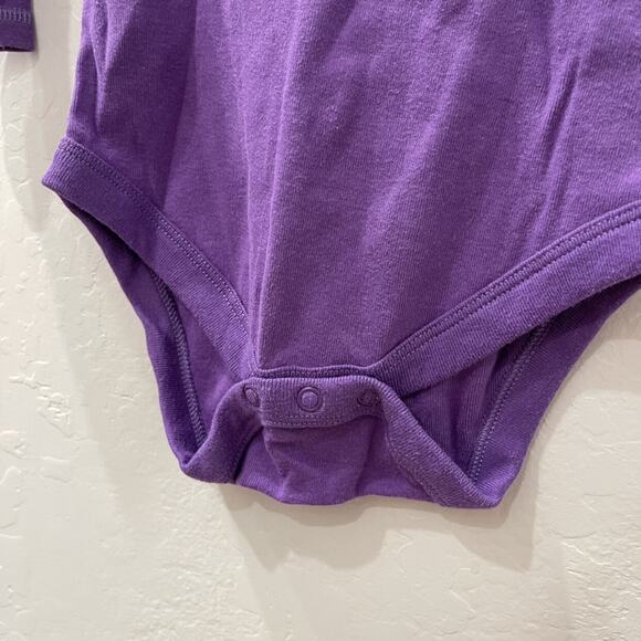 Frugi Purple Long Sleeve Onesie - Picture 3 of 6